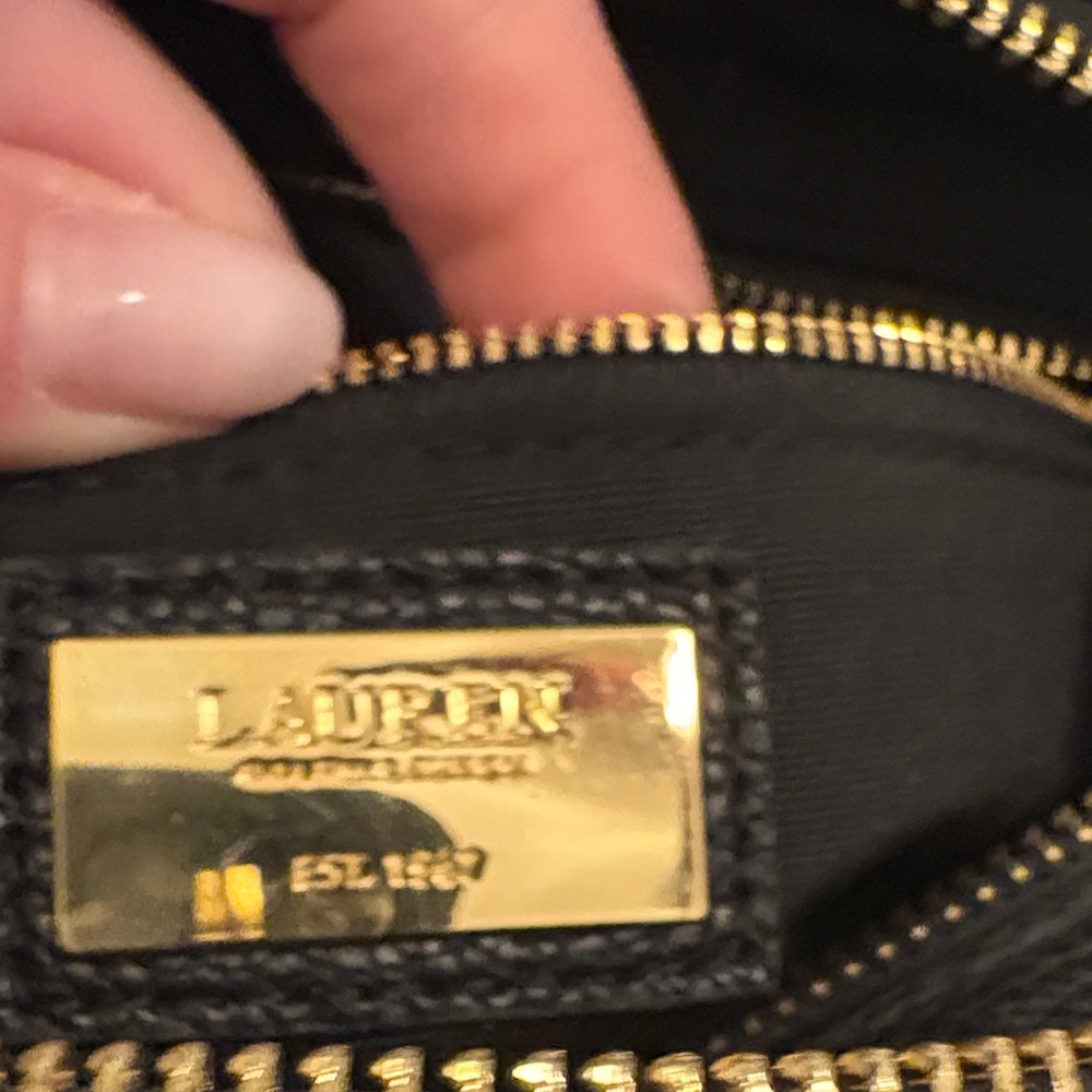 Lauren Ralph Lauren Black Carrie 24 Crossbody - Picture 2 of 7